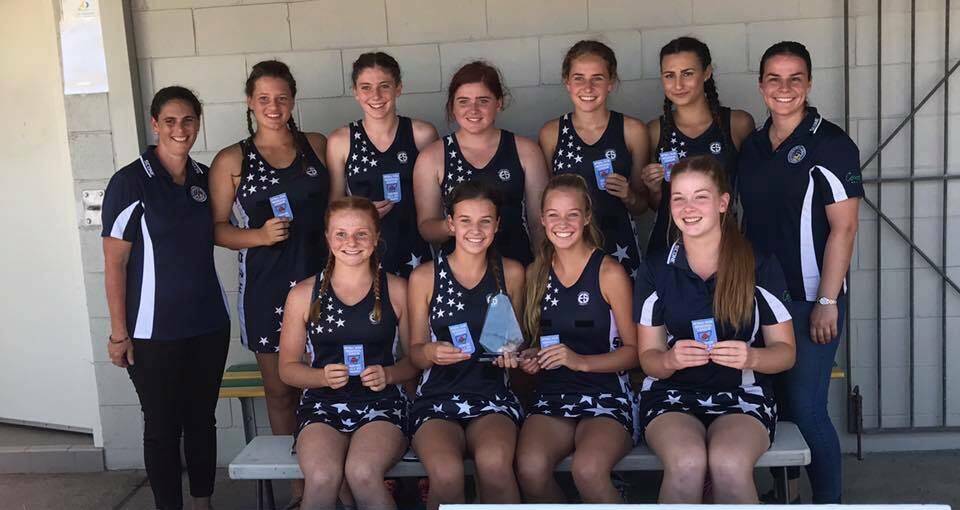 WELL DONE: Scone Netball 17s representative side with manager Mel Atkinson and coach Janicke Pilkington.