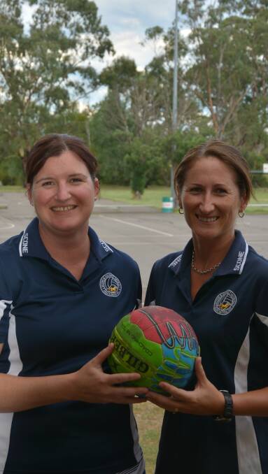 HARD-WORKING: Scone Netball Association president Natalie Smith at Bill Rose Sports Complex on Tuesday with vice-president Danielle Brown.