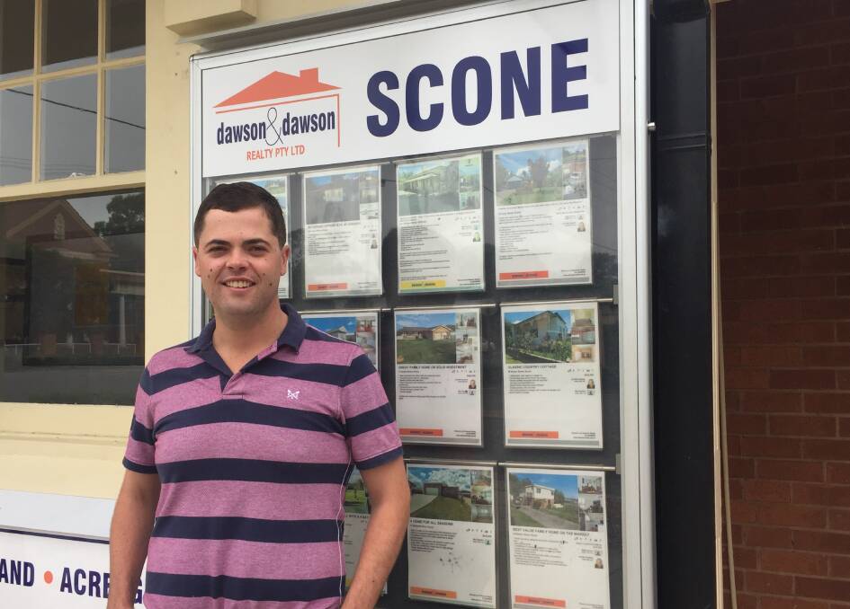 HAPPY: Dawson and Dawson Realty agent Mac Dawson is satisfied with the current market in Scone.