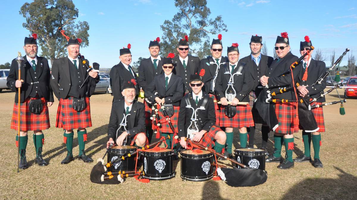 COMMITTED: Scone RSL Pipes and Drums band at the Aberdeen Highland Games back in 2014.
