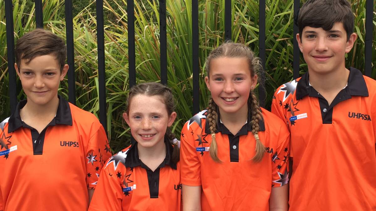 WELL DONE: Jack Teague, Millie Crowe, Bridie Crowe, and Lachie Teague will represent Blandford on Thursday.