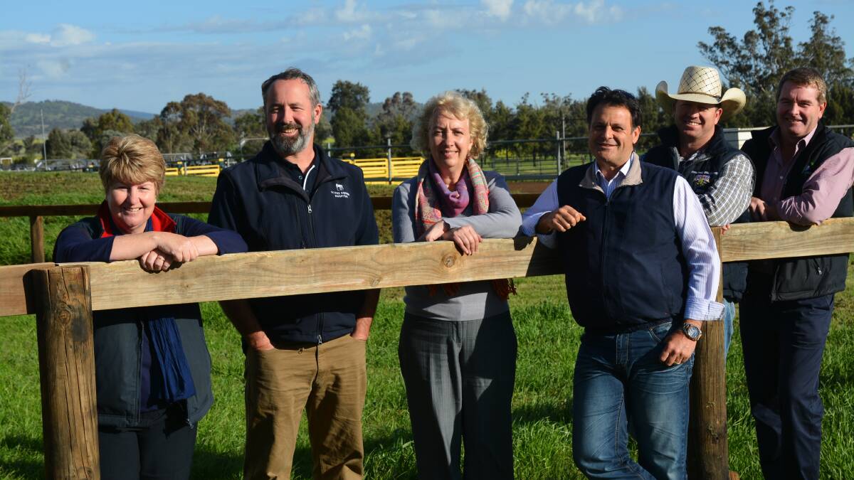 EXCITED: Scone and Upper Hunter Horse Festival's Lee Watts, David O'Meara, Julee Gilmore, Upper Hunter Shire mayor Wayne Bedggood, Jade Smith and Upper Hunter Shire Council's Manager of Business Enterprise and Tourism Sean Constable on Thursday afternoon.