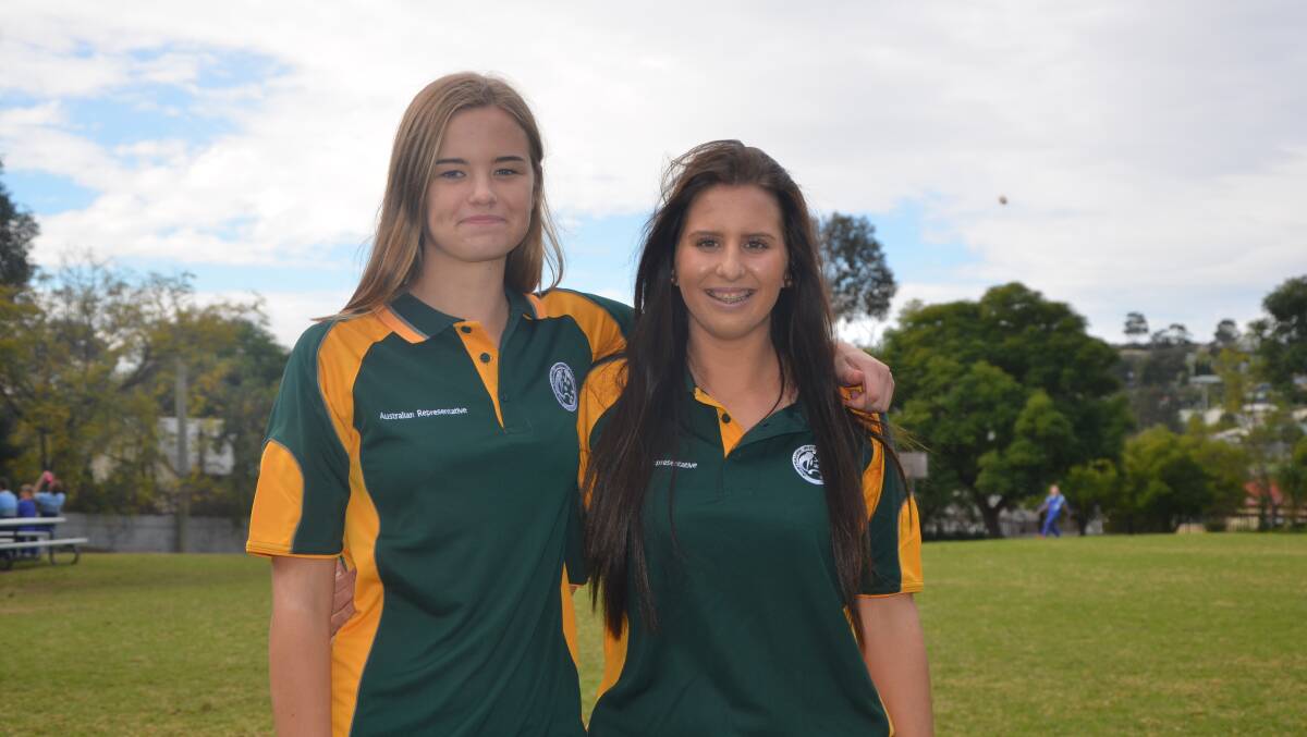 FUTSAL FRIENDS: St Joseph’s High School Aberdeen students Beth Lloyd and Amy Parkinson will represent the Australian under-18 side at the USA National Championships next month.