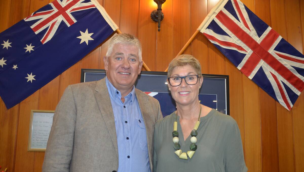INSPIRATIONAL: Where There’s A Will Foundation co-founders Hilton and Pauline Carrigan at the Merriwa Australia Day ceremony on Thursday.