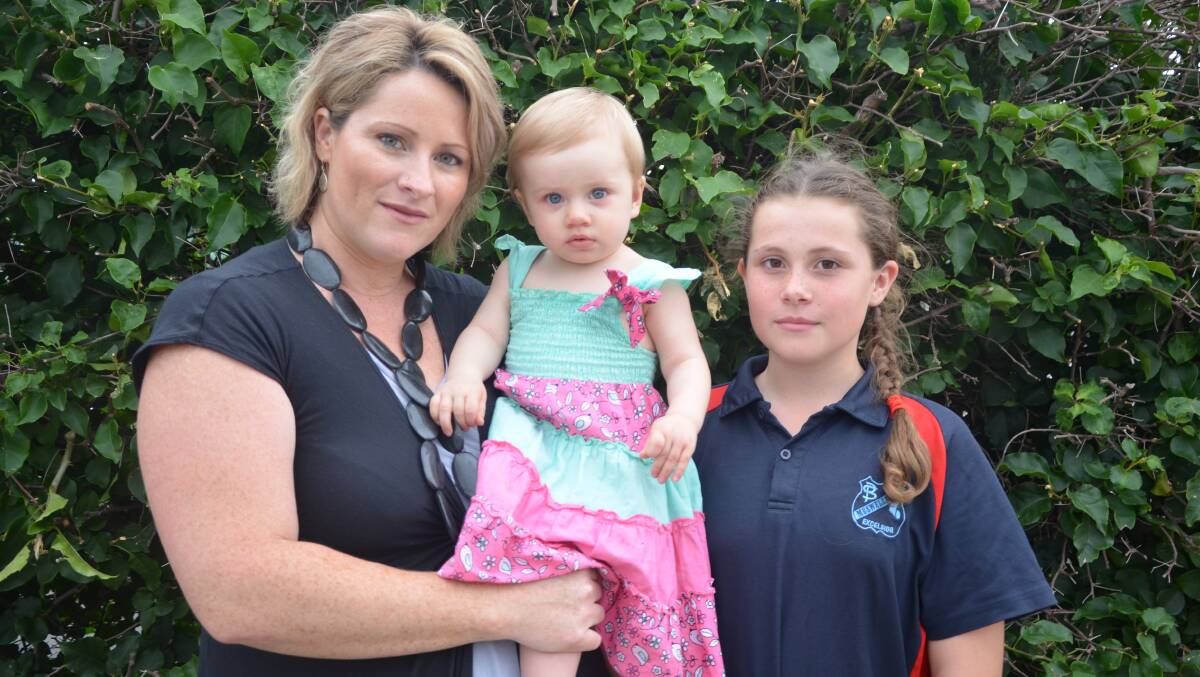 STILL SEEKING ANSWERS: Muswellbrook resident Kylie Spelde with her daughters Livia Spelde, 11 months, and Taylor Curnuck.