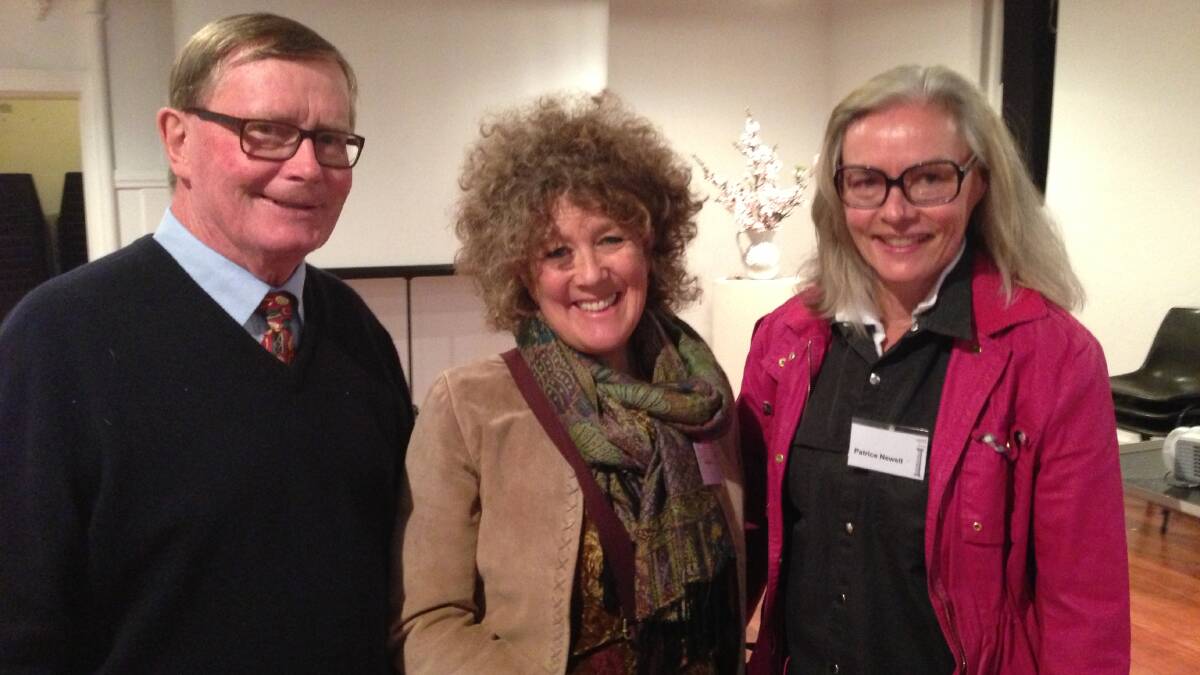 SOCIAL EVENT: Australian Decorative & Fine Arts Society Scone Inc (ADFAS) members Bill Howey, Sue Abbott and Patrice Newell enjoy supper after the group’s latest lecture, Linking China with Europe: Blue and White in the Middle East.