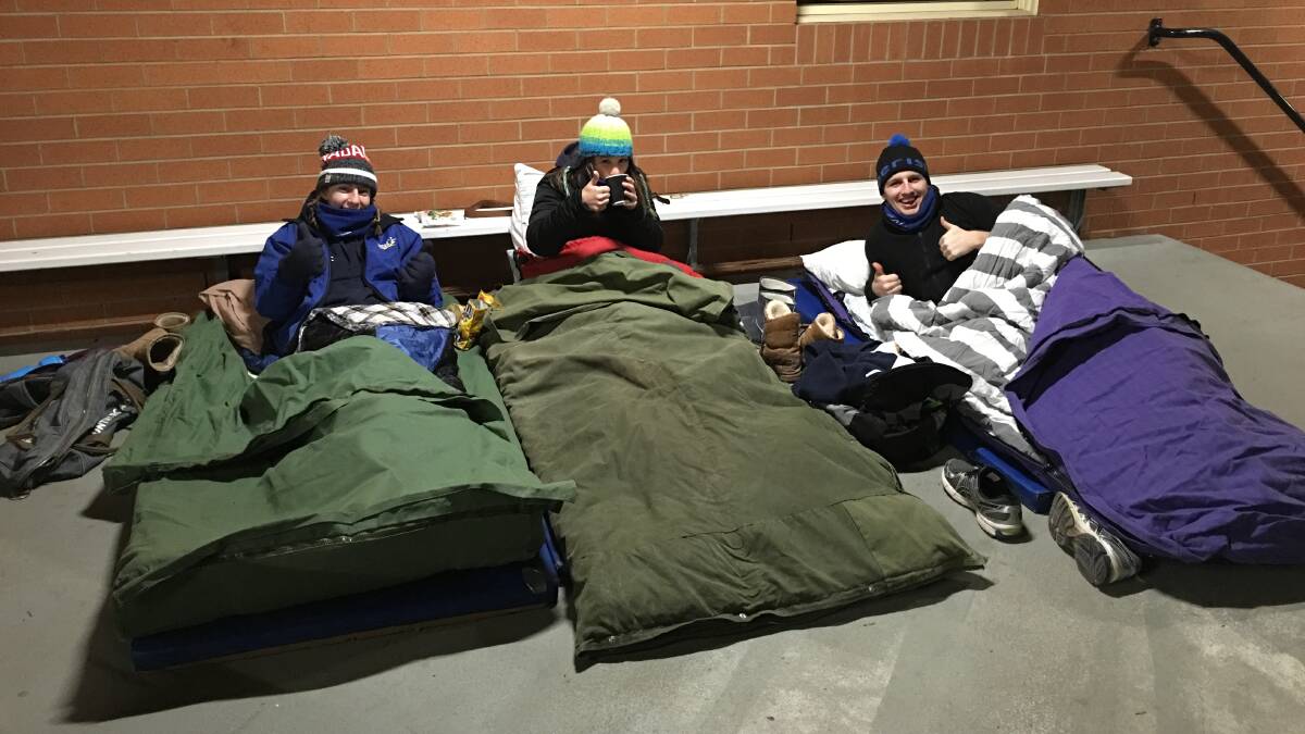 BRAVING THE ELEMENTS: Scone Grammar School students took part in a “sleepout” on Friday night to support Mission Australia.