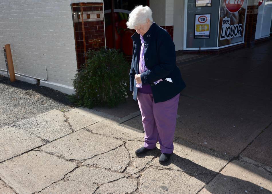 Merriwa Senior Citizens Centre president Sue Staff told the Scone Advocate she was concerned at the state of the footpath in August.