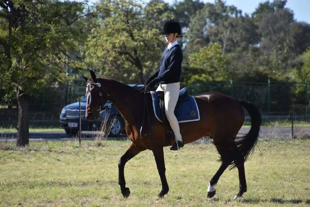 Emily Walklate competing in the Gymkhana event. Photo: Supplied