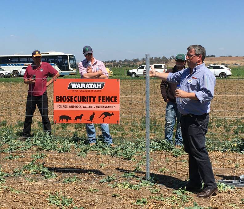 EXCLUSION FENCING: Waratah state manager Daniel Crisp discussed the benefits of exclusion fencing for local Biosecurity and feral animal control.
