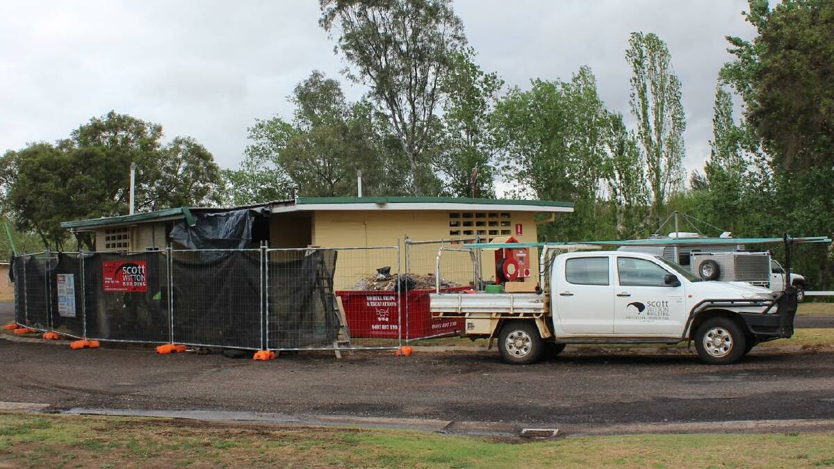 Merriwa Caravan Park's amenities block is currently under construction.