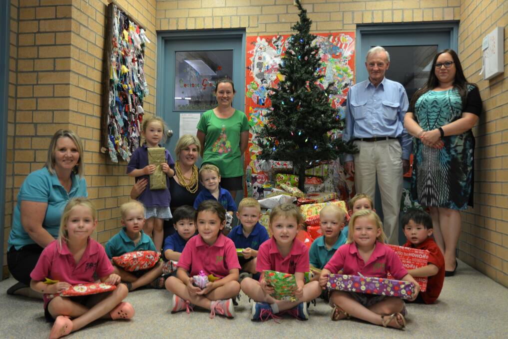 GIVING: Children at Scone & District Pre-school were reminded that the excitement of giving is often just as rewarding as receiving. 