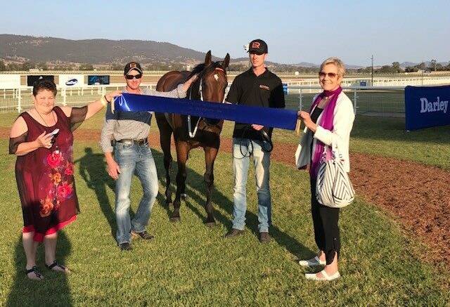 WINNER: 'Raiden', trained by Kris Lees and ridden by Aaron Bullock won Race 7, Clearly Innocent for the Everest Class 2 Showcase Handicap, 1100M at Scone Race Club on Friday. Picture: Scone Race Club