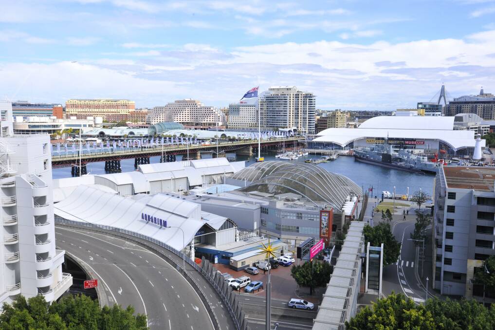 LOOKING GOOD: This stunning view from Metro Apartments Darling Harbour could be yours for one night.