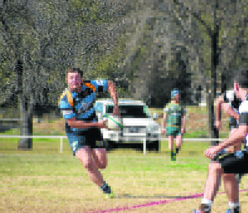 Scone Brumbies player Dale Robinson in action in the game against the Tamworth Magpies last weekend. 
