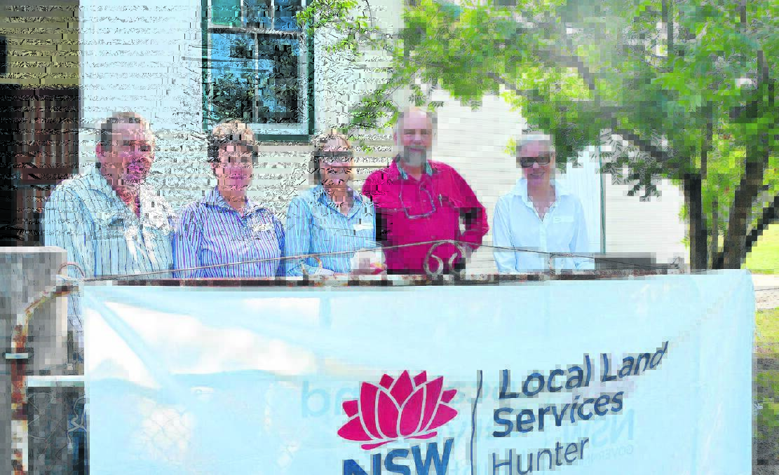 Farmers David and Ishbell Collins from Martindale and Jan Walsh from Goorangoola with guest speakers Tim Marshall and Patrice Newell at the Organic Farming workshop at Gundy on Monday.