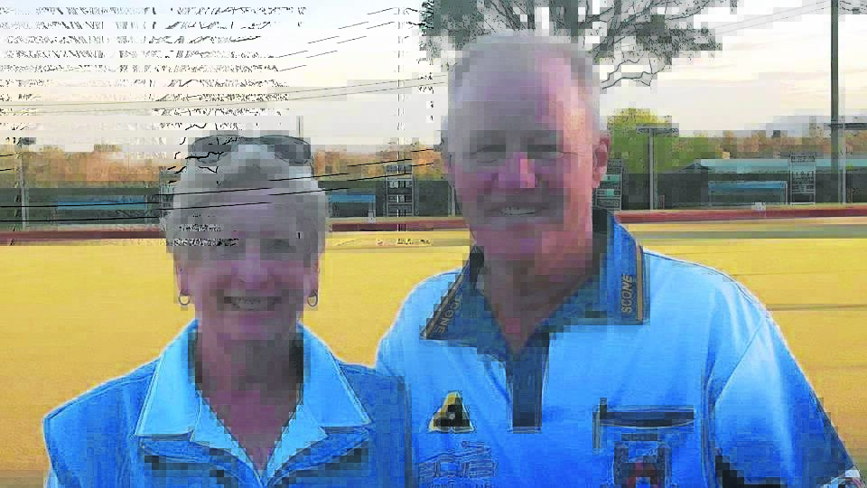 Scone Men’s Bowling Club 2015 Mixed Pairs Champions Di and George Davidson.
