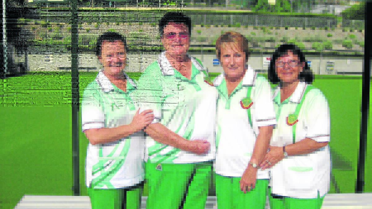 Winners of the Upper Hunter Womens District Open Fours Championship Lea Adams, Kay Collison, Lesley Bourke and Prue Harrington.
