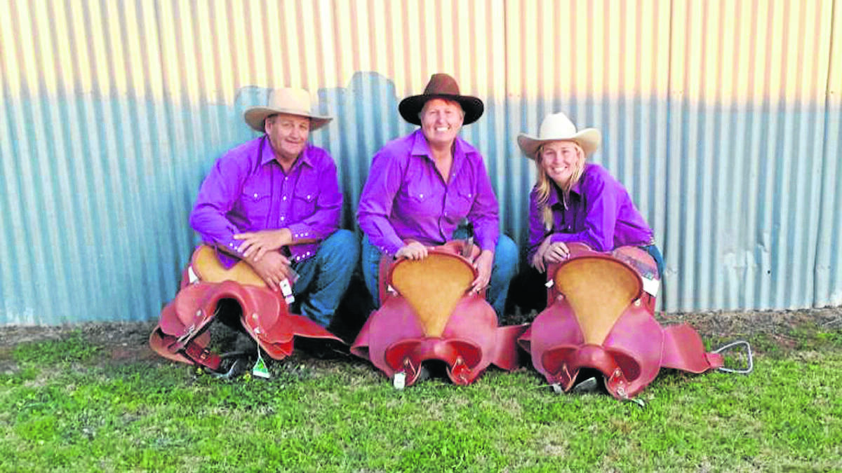 David, Von and Kelly Wicks won three 16” Toowoomba Saddlery Sunset Drafter saddles after winning the arena sorting at the National Team Penning Championships in Canowindra earlier this month. 
