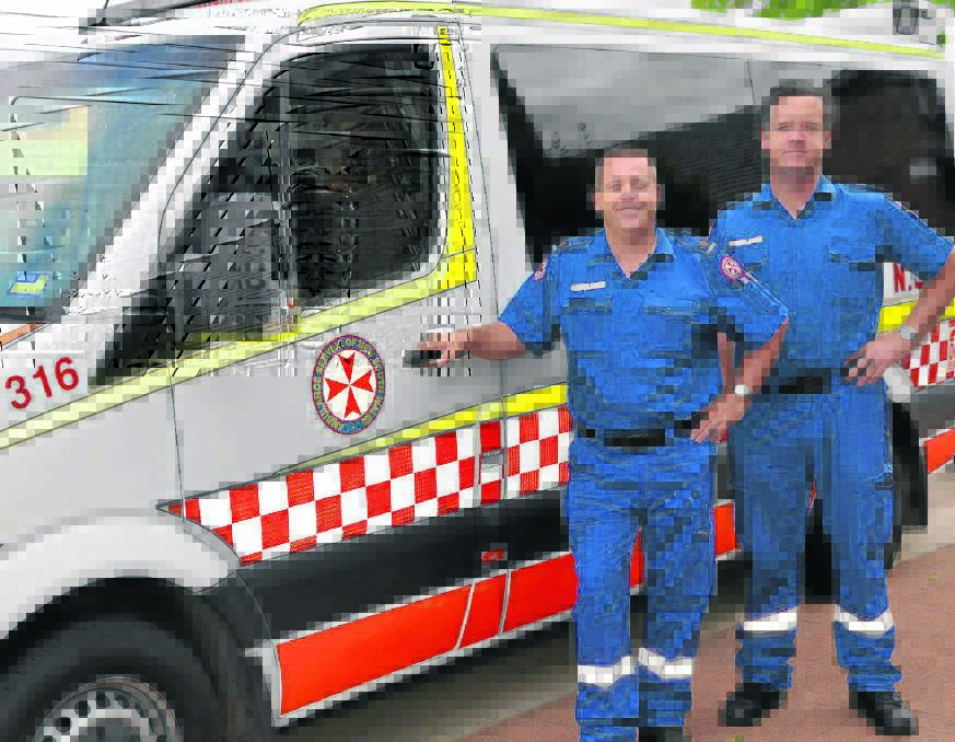 NSW Ambulance Scone paramedics Tim McEwen and Ben Bowmen do what they do for the personal satisfaction of helping to save a life.