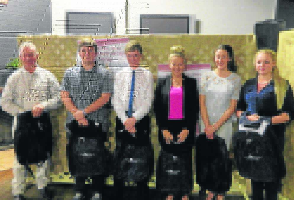 The successful 2014 Upper Hunter Shire Young Endeavour winners are Daniel Hogan (father), Lachlan Phelps, Anthony Beer, Nikki Hollingsworth, Sophie Jenkins and Crystal Crowfoot.