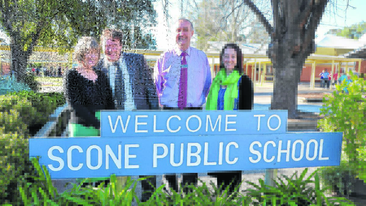 Scone Public School principal Lynne Gray, Education Director of the Municipality of Kuhmoinen Pertti Terho, NSW Public Schools Director for the Wollemi Network Mark Young and Scone Public School deputy principal Deb Fisher during the special visit.