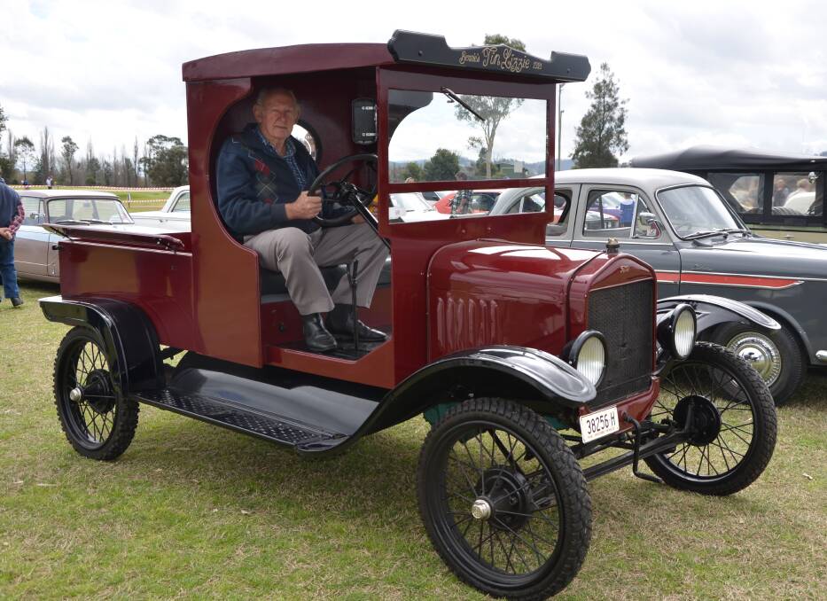 Bernie Gray with his 1921 T Model Ford C Cab Pick Up ‘Tin Lizzie’ that he re-built from scratch.