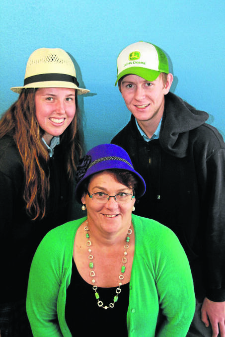Scone High School students and Upper Hunter Youth Council members Kirsten Smith and Lachlan White with principal Lindy Hunt are encouraging all people to support Hat Day this year. 