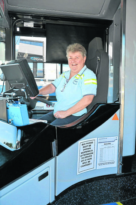 Long term Osborn’s Transport bus driver Jane Bowditch has been driving buses for about 33 years and reminds people that they need their pass to travel.