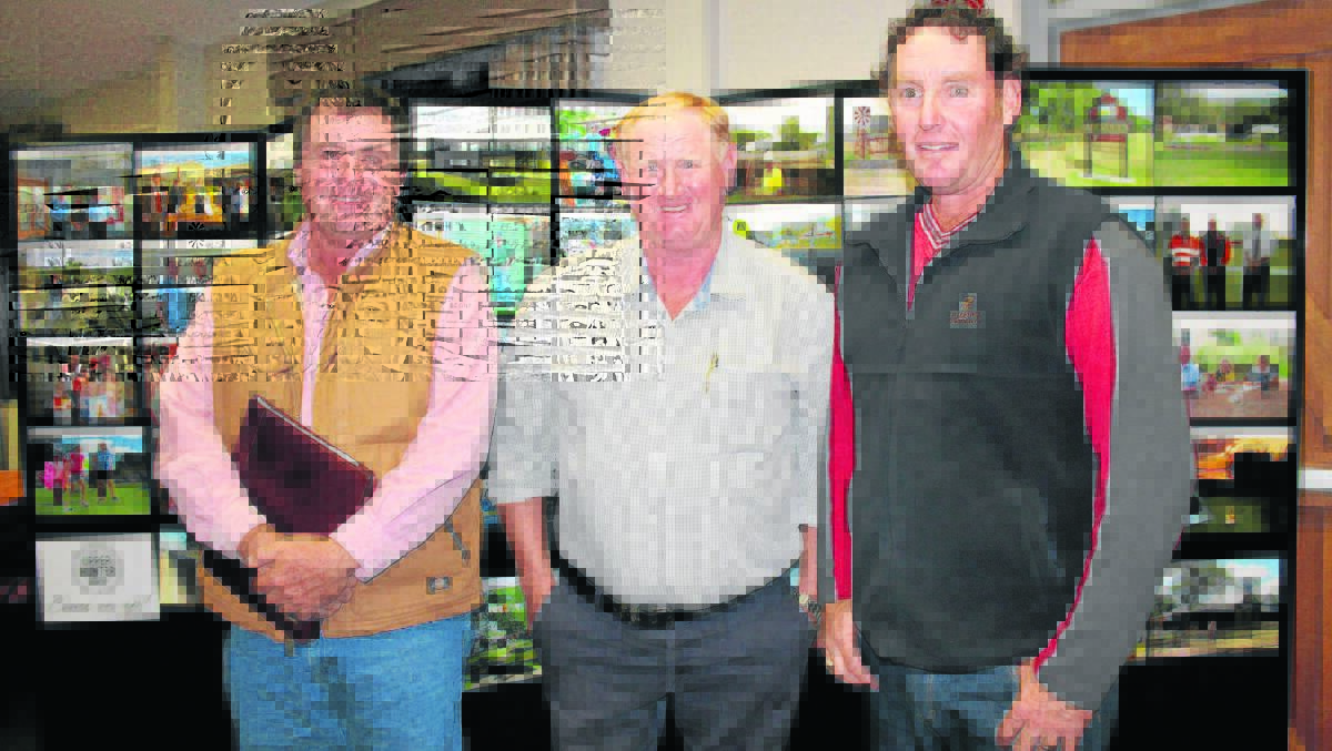 Ellerston general manager Robert Teague, Upper Hunter Shire deputy mayor Maurice Collison and Ellerston polo manager Glen Gilmore at the council’s Scone community meeting held to discuss the future budget for the region.