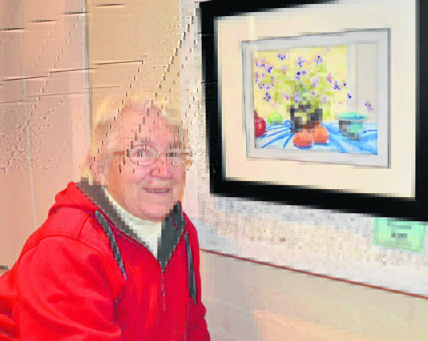 Betty Lambley with one of her watercolour works currently on exhibition in the 50th annual Scone Art Prize at the Scone Arts and Crafts Centre.