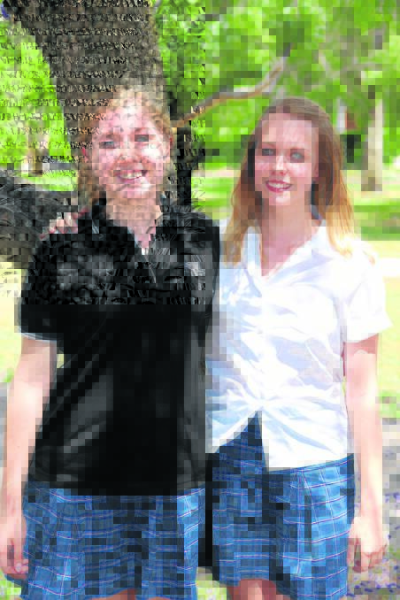 Exchange students Vivien Carstens of Hamburg, Germany and Jessica Rote from Hamburg, New York are ‘loving’ their time studying at Scone High School.