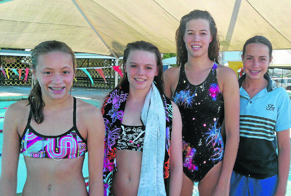 Scone Swimming Club members Indyana Taylor, Ebony Taylor, Talia Bruce and Alexandria Field represented the club at the NSW Country Championships last weekend. 
