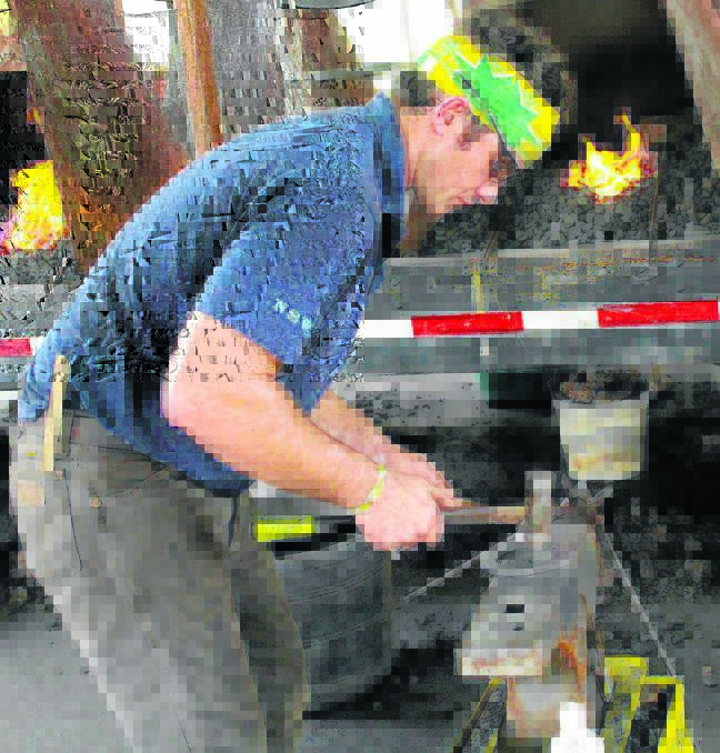 Scone farrier Mick Fitzgerald during one of the competition rounds that led to him winning the National Title for Division Two farriers in the United States.