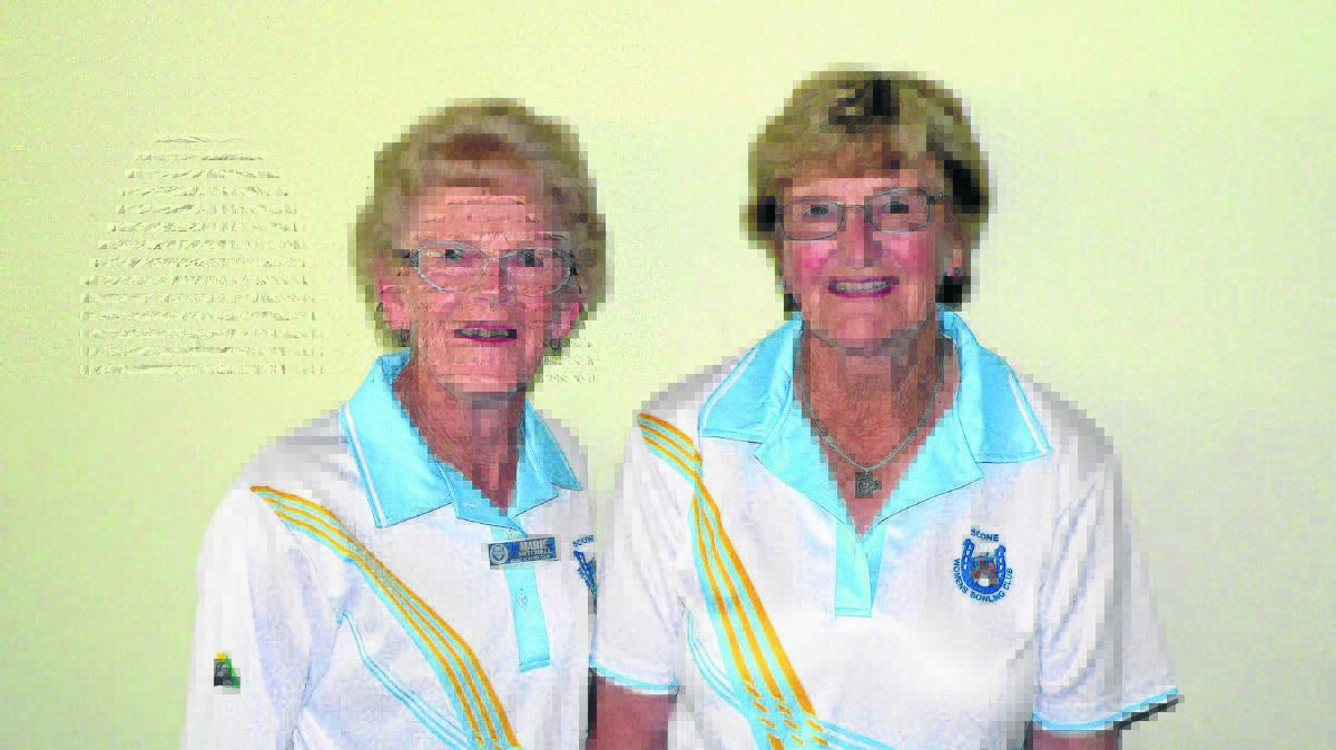 Scone Women's Bowling Club pairs winners Marie Mitchell and Valerie Crackett.