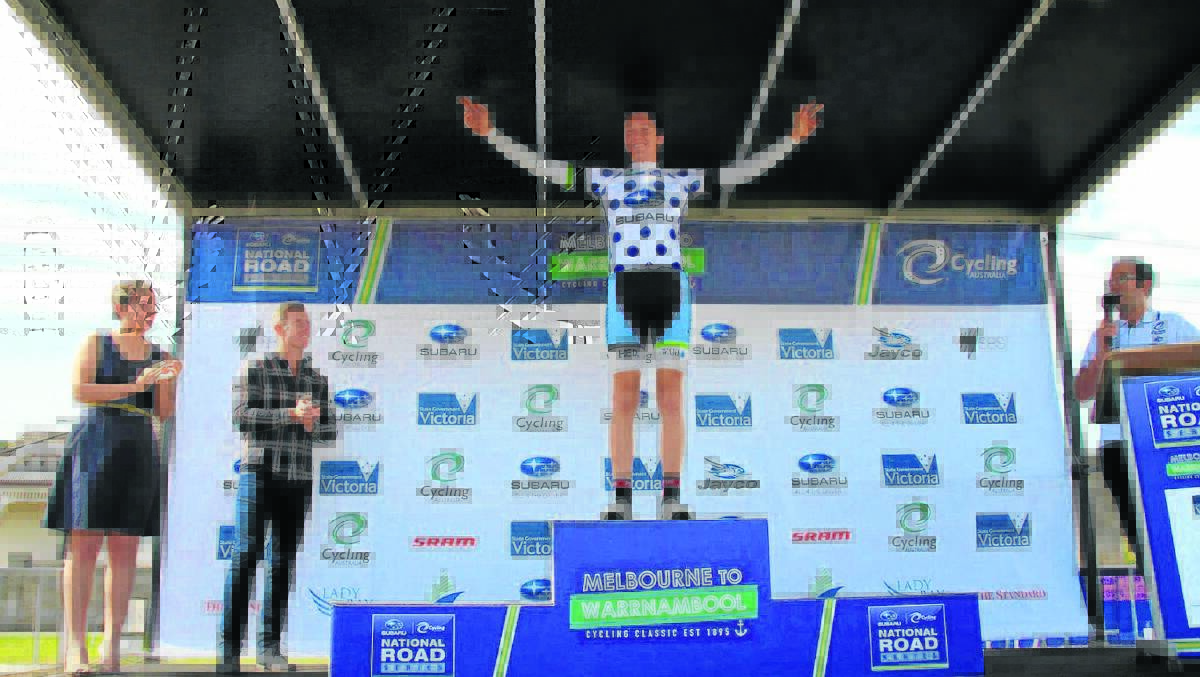 Sam Hill winning the King of the Mountains at the recent Subaru National Road Series. 