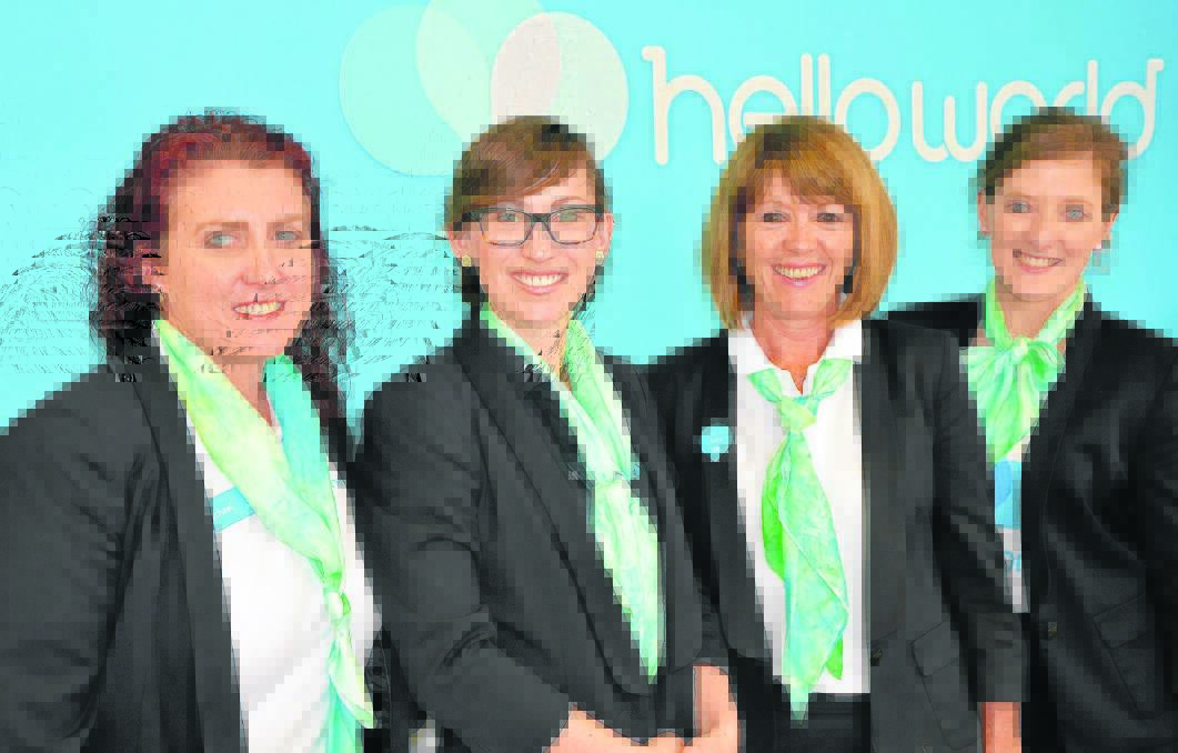 helloworld Scone staff Rachael McGuirk, Zoe Martin, owner manager Julie Leckie and Stephanie Laucht were excited to win the community based accolade.