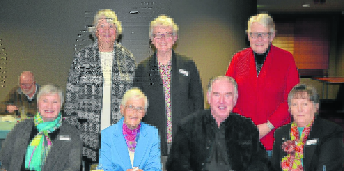 Members of the Scone and District Cancer Support Group (back) Jeanette James, Carolyn Carter, Jenny Woodley, (front) Gail Allen, Liz Foote, Bruce and June Day were thrilled to receive another significant donation through the Community Partnership Account initiative.