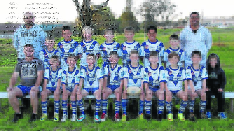 Under 10s White (back) Trainer Ant Russell, Zane Welsh, Nicoli Trofyminco, Jimmy White, Jimmy Watson, Charlie Richardson, Tangi Holofolou, Drewe Gilbert, trainer Sione Holofolou, (front) coach Aaron Watts, Braith Johnson, Talon Harrington, Brody Kent, Riley Pennell, Aajay Watts, Thomas Russell, Ollie Schumacher, Jimmy Riley and manager Kai Watts. 