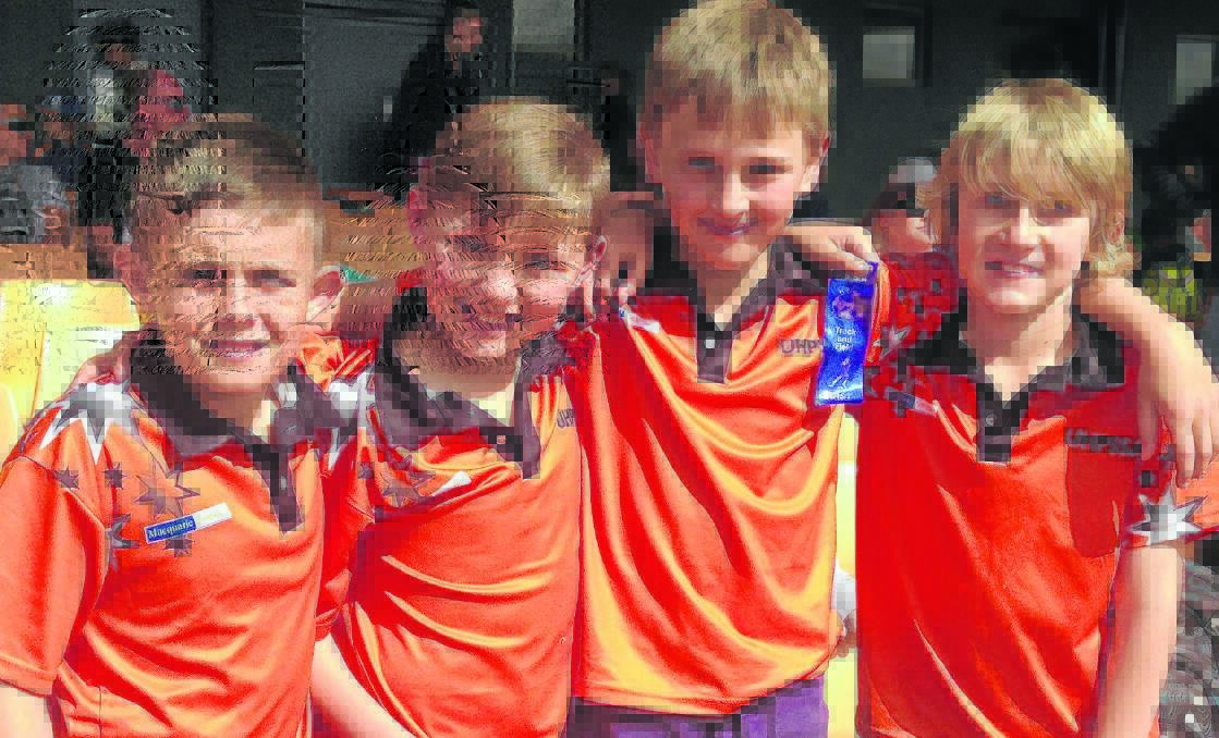 Scone Public School junior boys relay team Riley Pennell, Brock Shone, Charlie Richardson and Archie Brooker will set off for the state championships next month. 