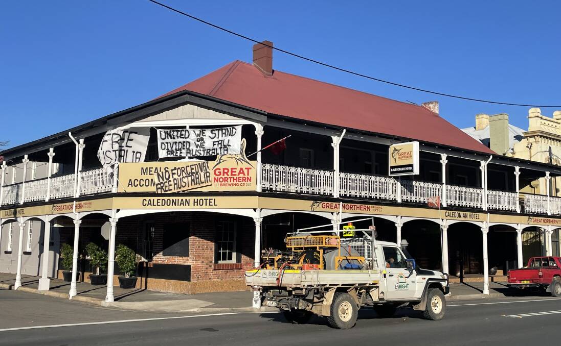 OPPOSITION: The Caledonian Hotel in Singleton has been outspoken about its opposition to COVID vaccination mandates and lockdown restrictions. Photo: Mathew Perry