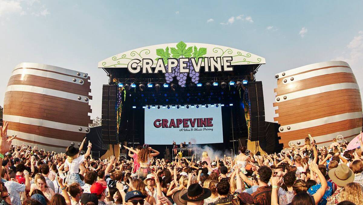 CANCELLED: The Grapevine Gathering music festival was set to take place in Pokolbin before its cancellation due to rising COVID-19 cases. Picture: Grapevine Gathering