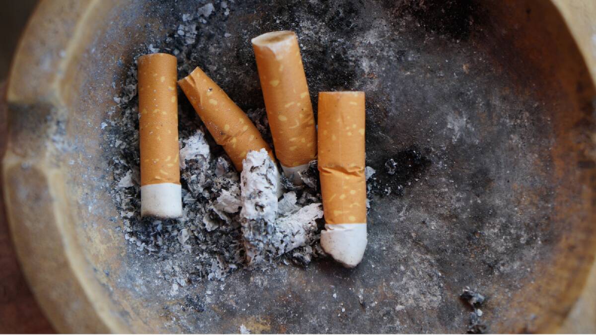 Cigarettes in an ashtray. Picture via Canva