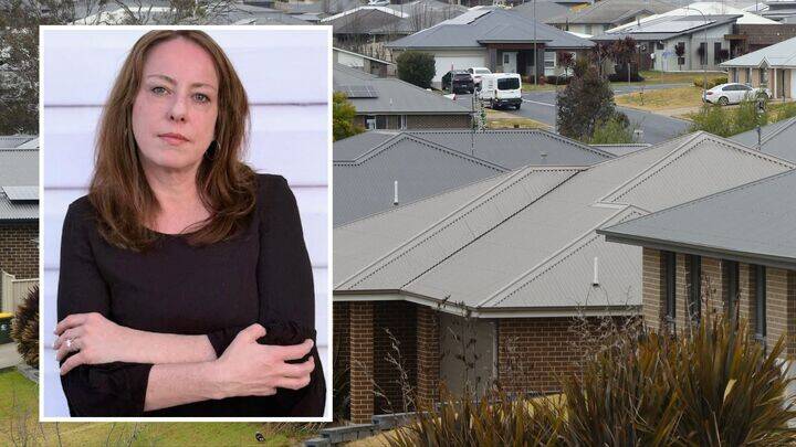 A view of houses in a modern development in central western NSW and Amanda Peppernell (inset). Picture by AAP Image/Stephanie Gardiner / supplied A view of houses in a modern development in central western NSW and Amanda Peppernell (inset). Picture by AAP Image/Stephanie Gardiner / supplied