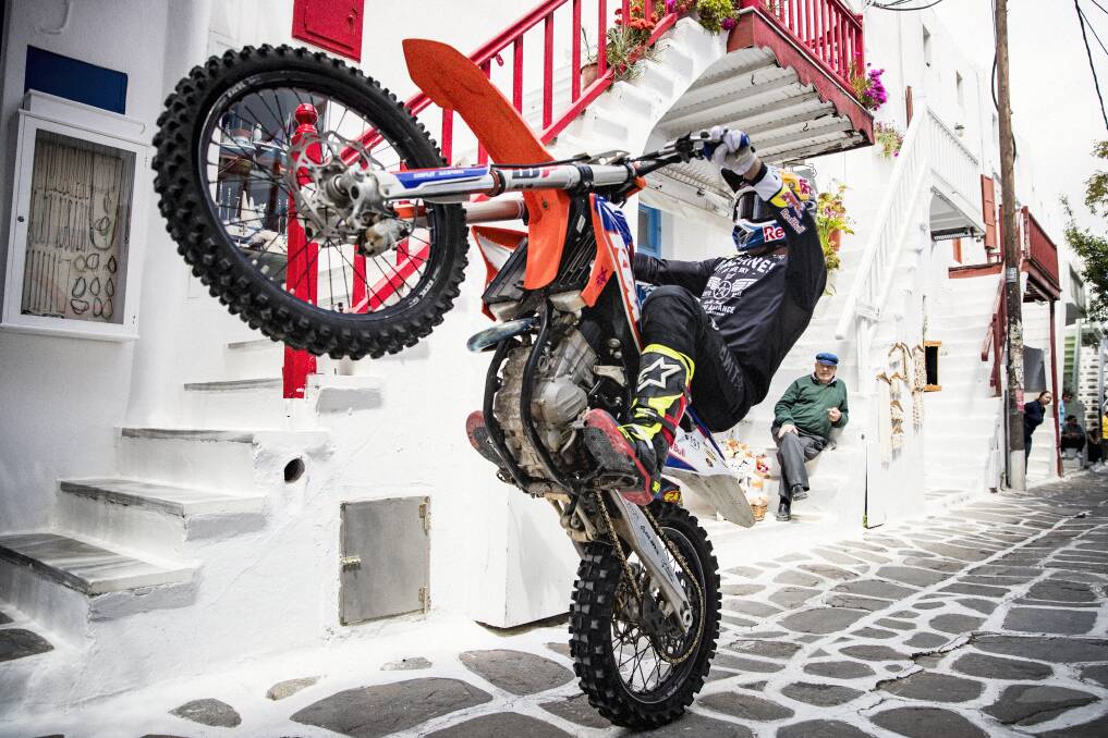 Robbie Maddison in Mykonos in 2019. Photo: Red Bull Content Pool
