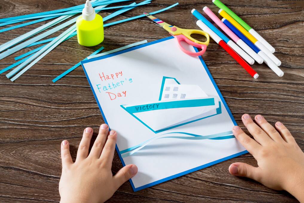 personal touch: Don't forget the card! Let the kids loose with the texters and watch them get creative for dad. 