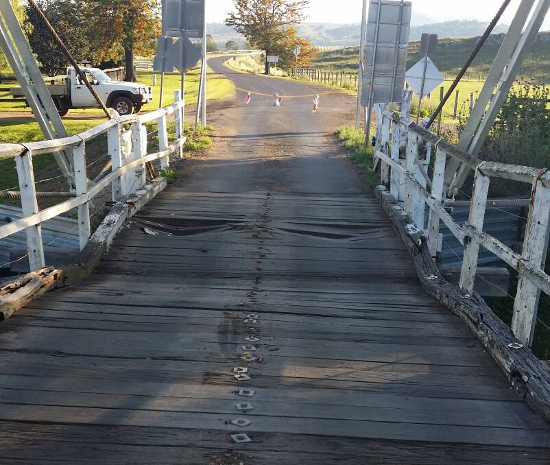 SIGNIFICANT: Historic Allan Bridge was damaged on the weekend, closing Allan Bridge Road until further notice. 