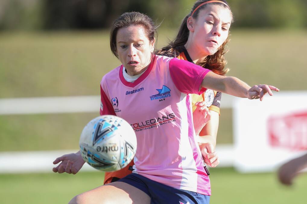 FOCUSED: Michelle Carney traps the ball during a game against Blacktown at JJ Kelly Park last year. Picture: Adam McLean