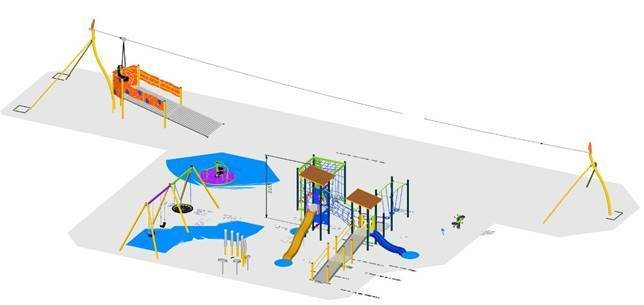 Community views are sought on the draft plans for an all-abilities playground at Bill Rose Sports Complex. An artists impression of the all-abilities playground.