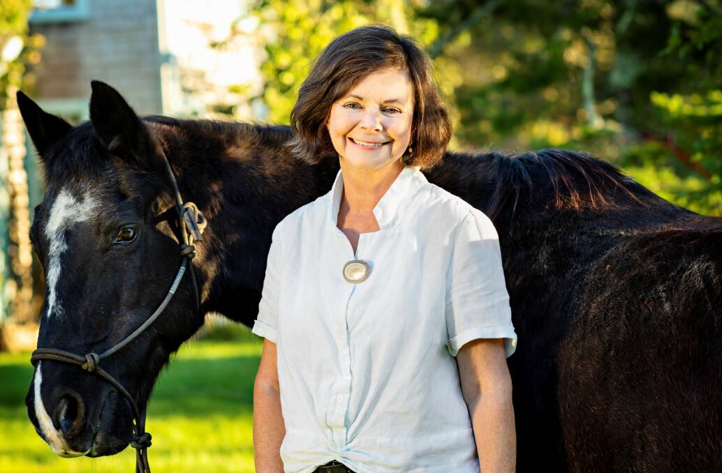 Geraldine Brooks, with horse. Picture: Randi Baird